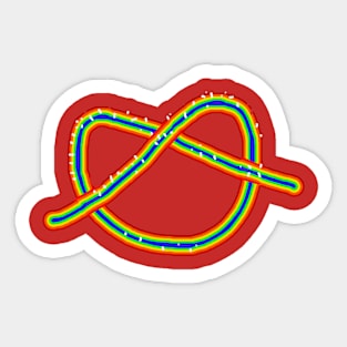 Rainbow Hot Pretzel Sticker